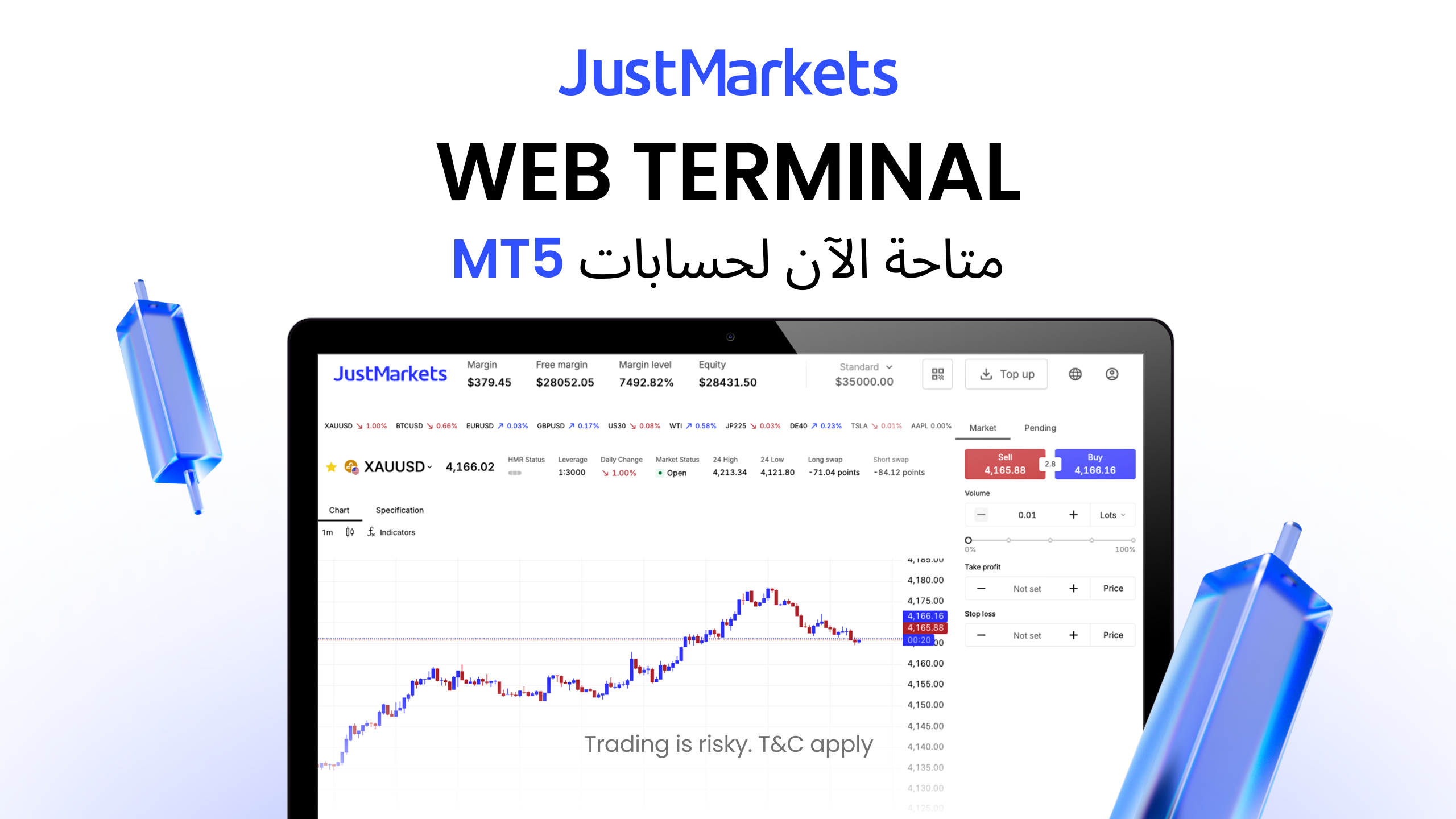 تداول مباشرة من متصفحك: JustMarkets تطلق منصتها الإلكترونية